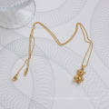 Shangjie OEM Joyas Fashion mignon 18k Gold Bijoux en acier inoxydable Femmes Kids High Quality Simple Solid Bear Collier